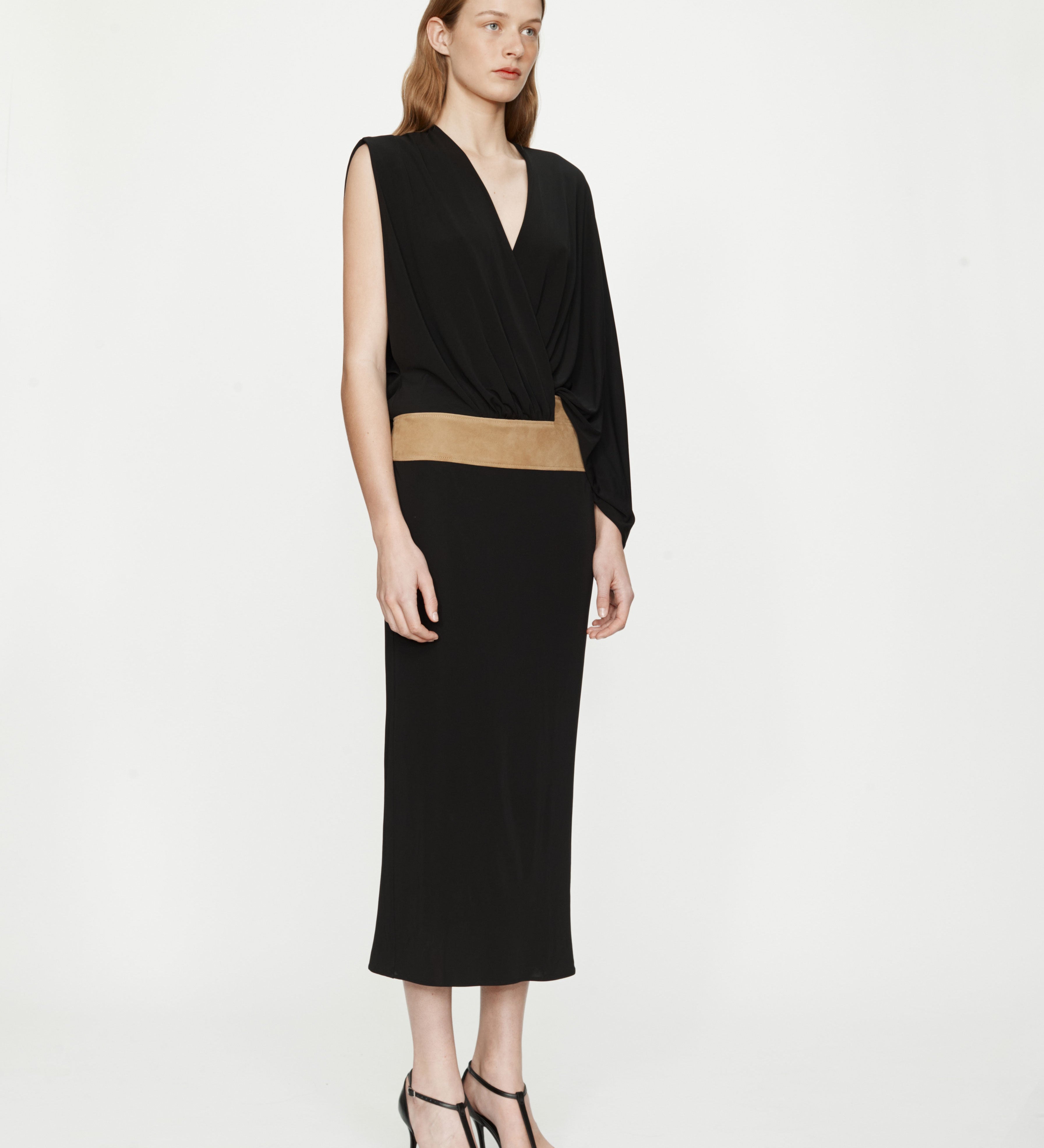 Christopher Esber - Contour Suede Swaddled Dress