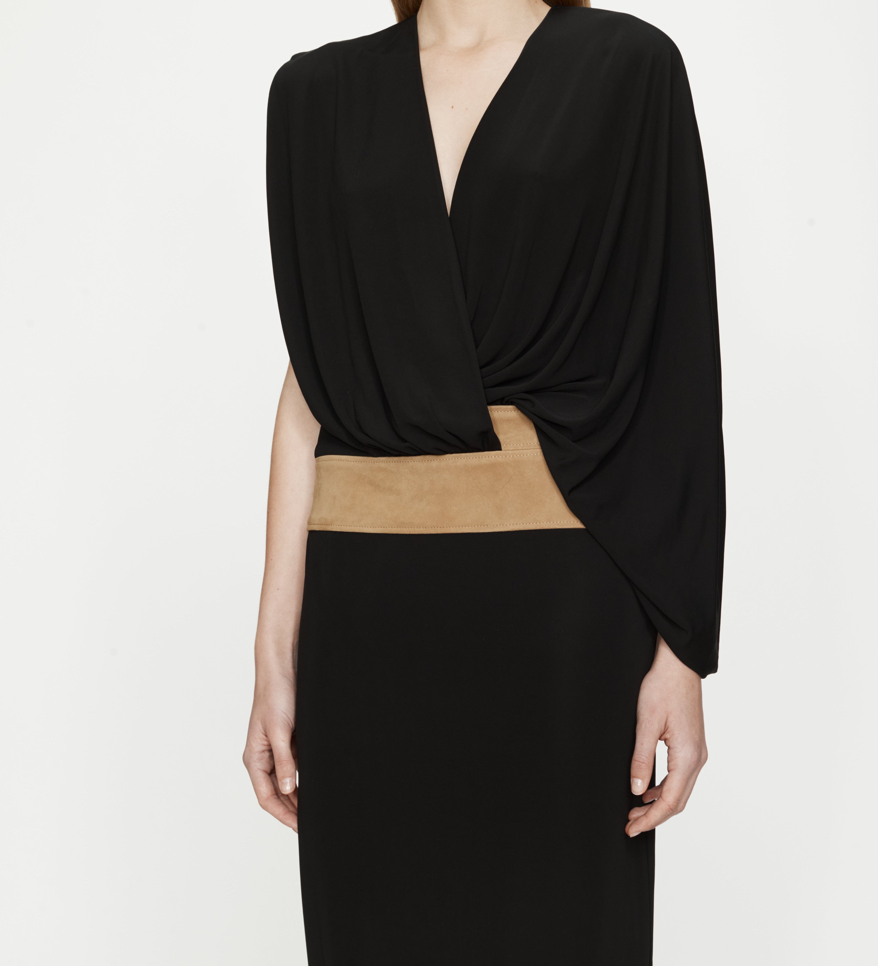 Christopher Esber - Contour Suede Swaddled Dress