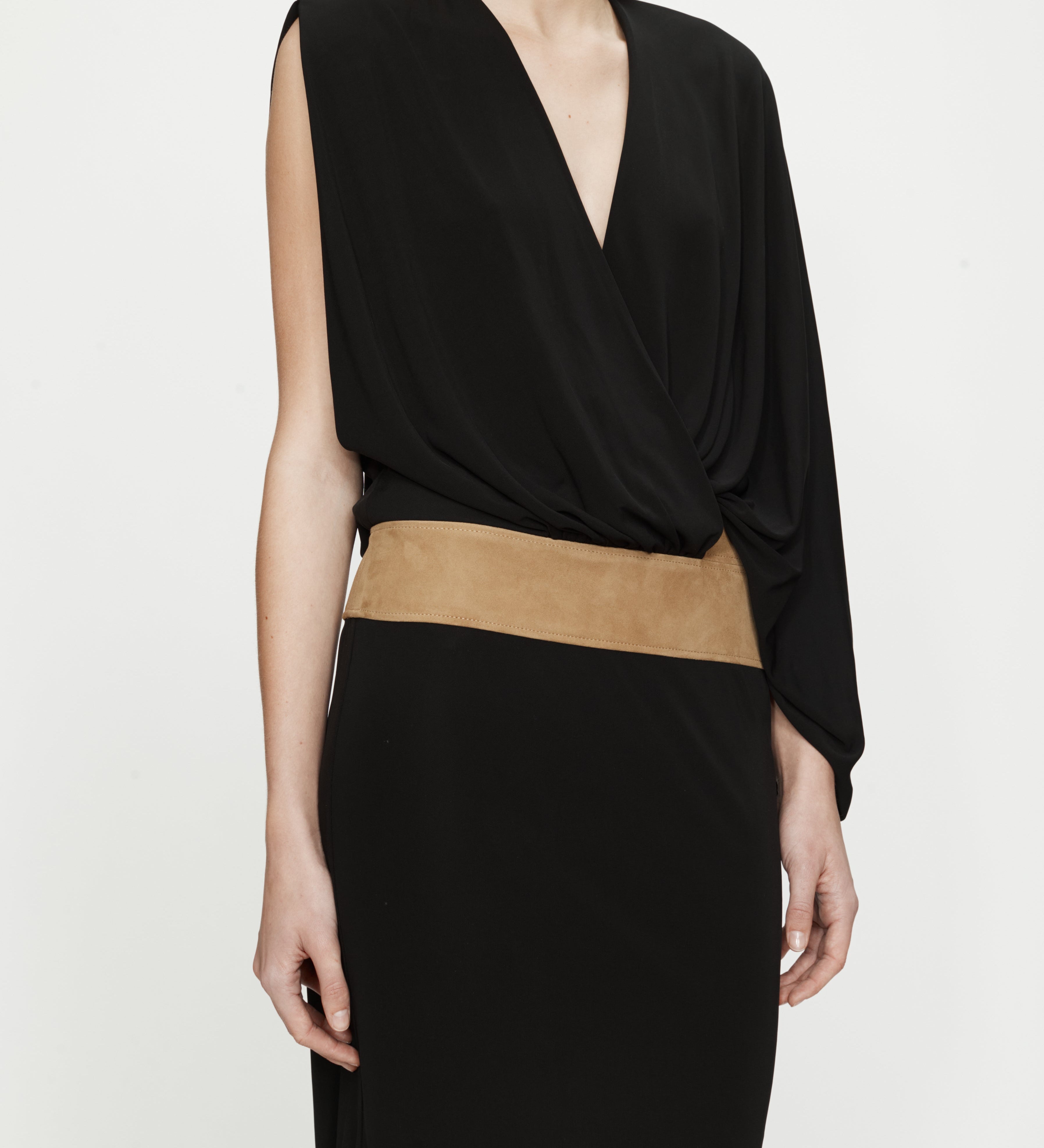 Christopher Esber - Contour Suede Swaddled Dress