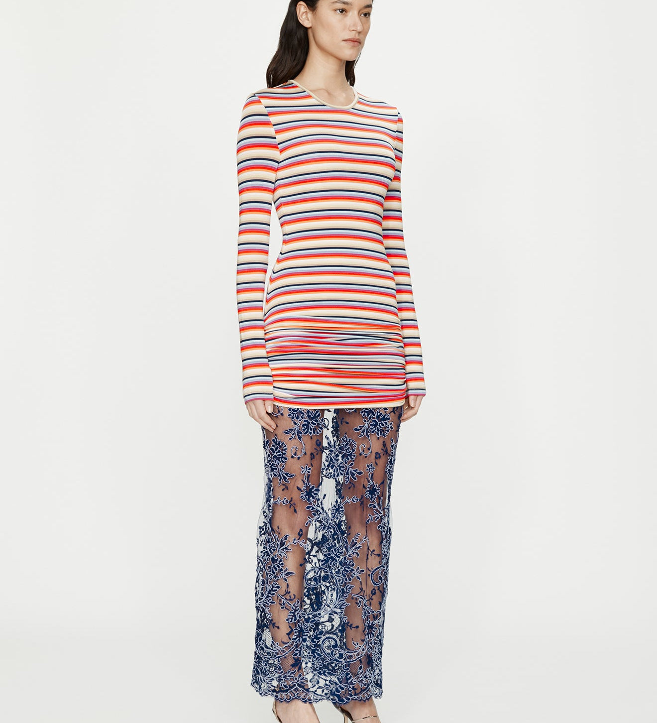Christopher Esber - Calypso Iris Lace Long Sleeve Dress