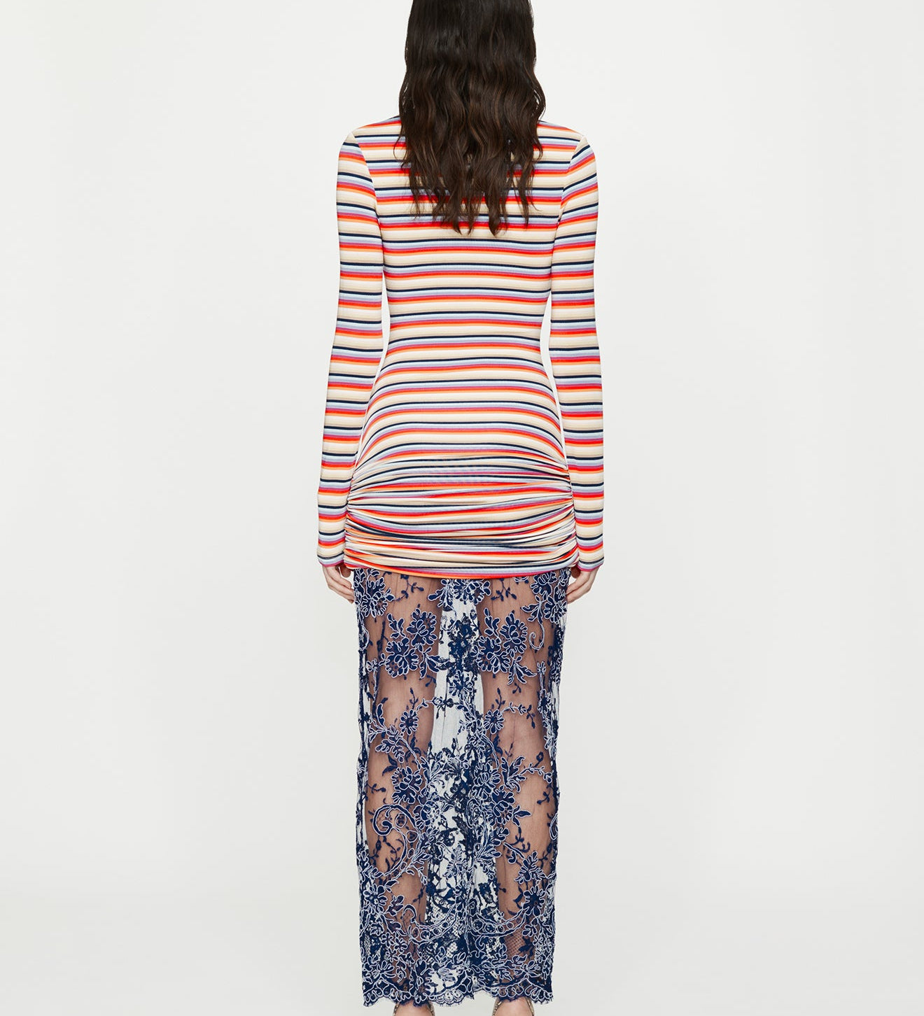 Christopher Esber - Calypso Iris Lace Long Sleeve Dress