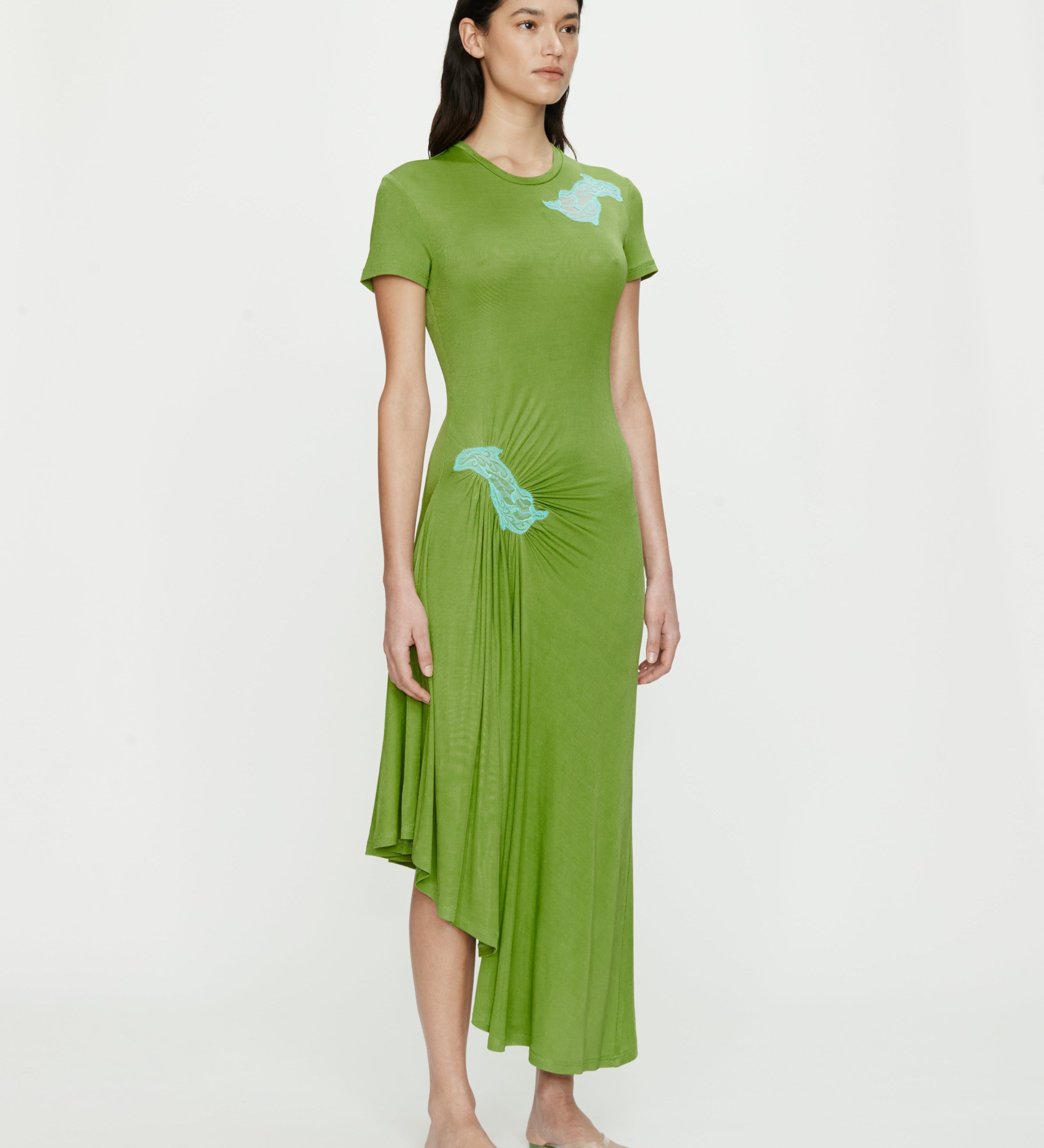 Christopher Esber - Delphin Lace Rib Tee Dress