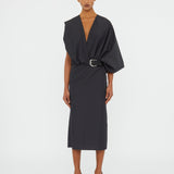 Christopher Esber - Swaddled Belted Taffeta Dress