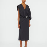 Christopher Esber - Swaddled Belted Taffeta Dress