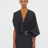 Christopher Esber - Swaddled Belted Taffeta Dress