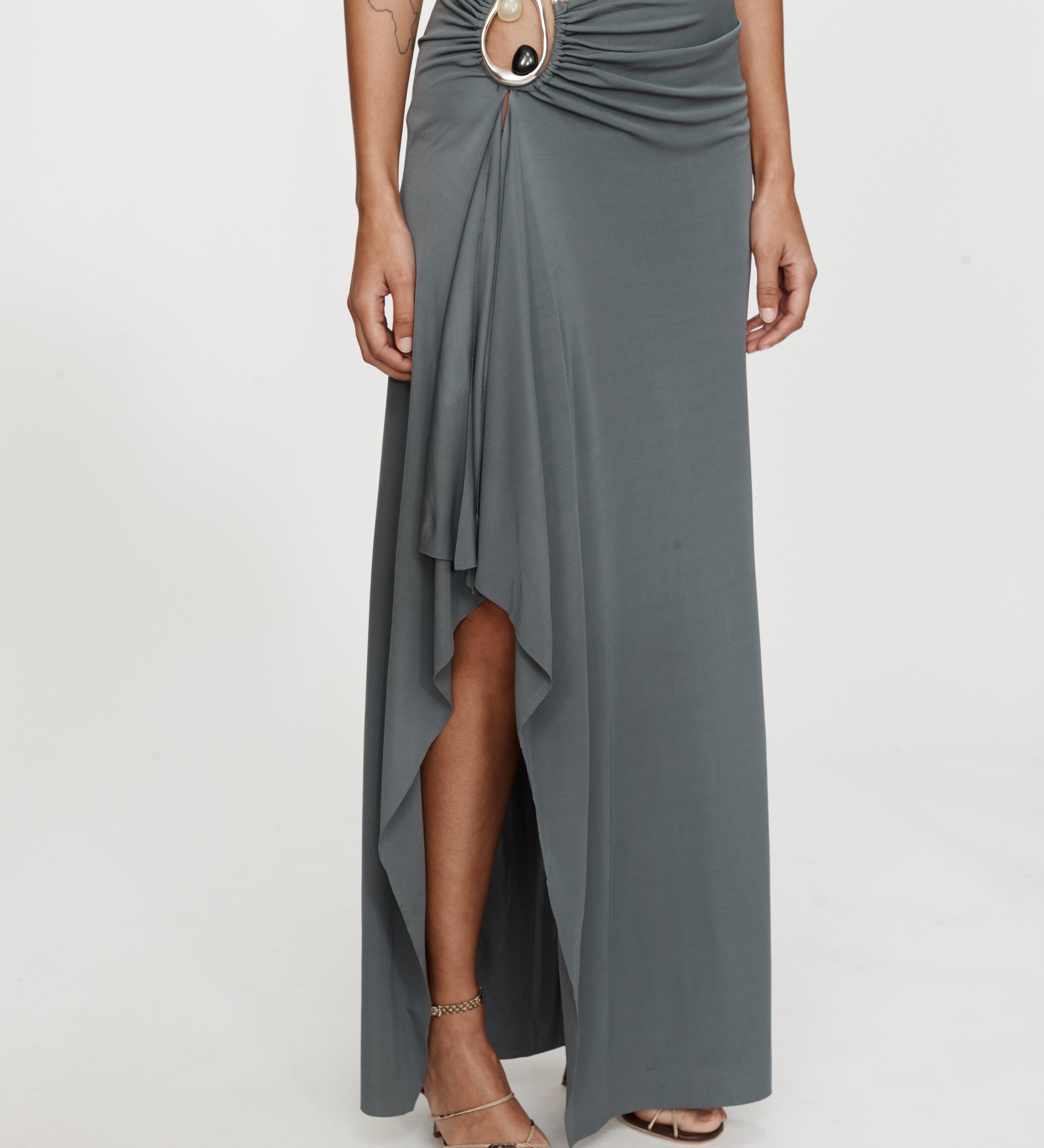 Christopher Esber - Orica Crystal Cascade Jersey Skirt