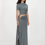 Christopher Esber - Orica Crystal Cascade Jersey Skirt