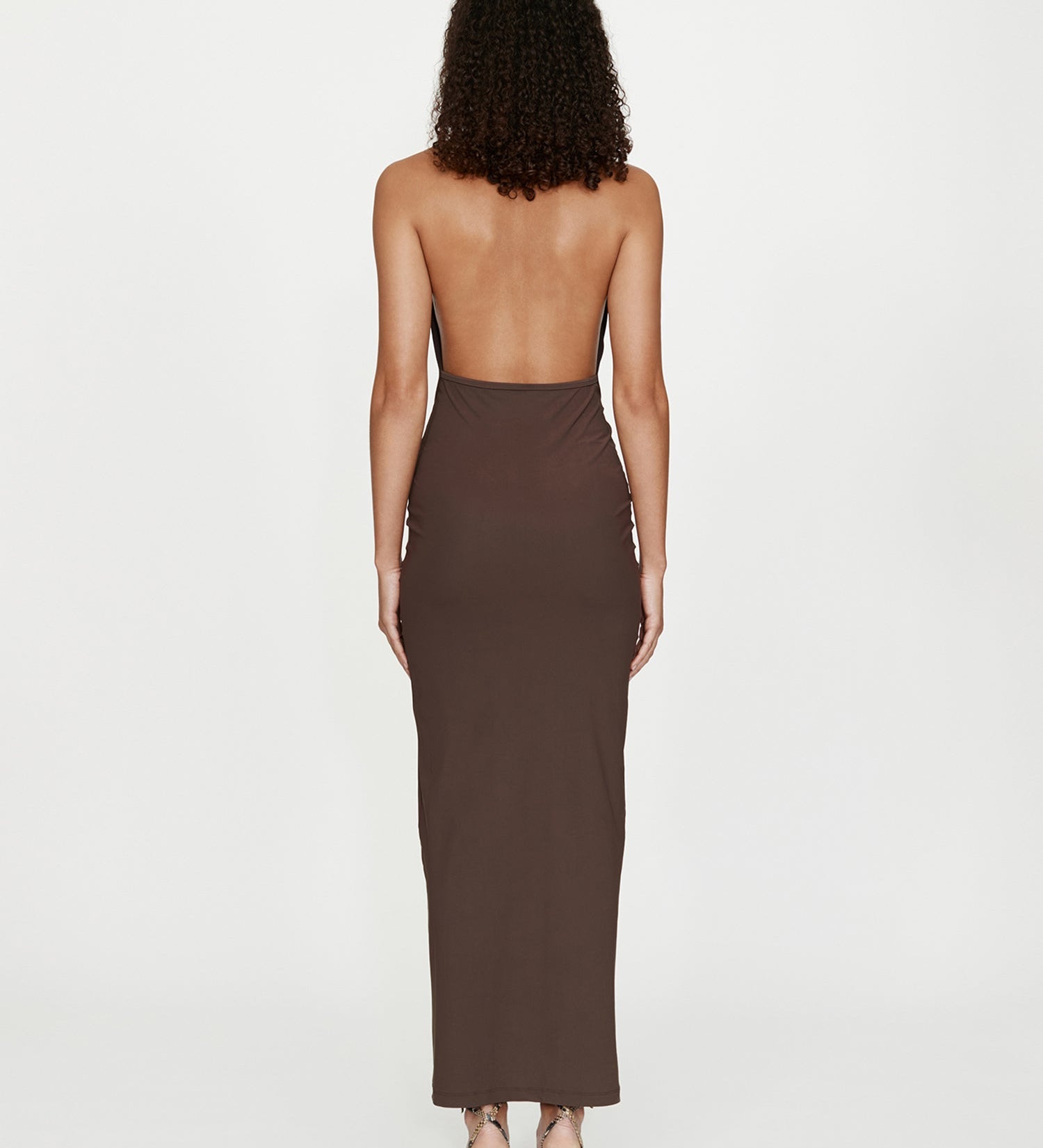 Christopher Esber - Mineral Stone Ruched Halter Lycra Dress