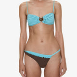Christopher Esber - Mineral Stone Ruched Bikini Top