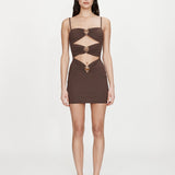 Christopher Esber - Mineral Stone Ruched Mini Dress