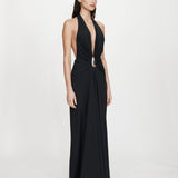 Christopher Esber - Crystal Pendant Ruched Lycra Halter Dress