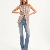 Veronica Beard - Lois Gingham Seersucker Vest