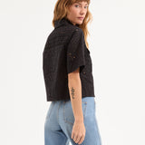 Veronica Beard - Spruce Eyelet Short-Sleeve Button-Down