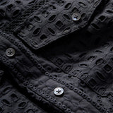 Veronica Beard - Spruce Eyelet Short-Sleeve Button-Down