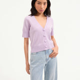 Veronica Beard - Solene Short-Sleeve Cashmere Cardigan