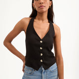 Veronica Beard - Arabella Stretch-Linen Vest