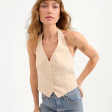 Veronica Beard - Arabella Metallic Pinstripe Vest