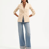 Veronica Beard - Gaya Metallic Pinstripe Dickey Jacket