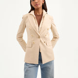 Veronica Beard - Gaya Metallic Pinstripe Dickey Jacket