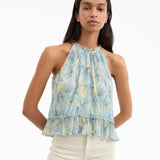 Veronica Beard - Renee Pleated Halter Top