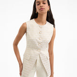 Veronica Beard - Lois Gold-Print Vest