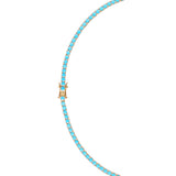 Dorsey - MOSS RIVIÈRE NECKLACE IN 3MM NANO TURQUOISE AND LAB DIAMOND