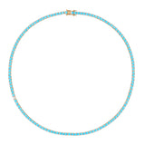 Dorsey - MOSS RIVIÈRE NECKLACE IN 3MM NANO TURQUOISE AND LAB DIAMOND