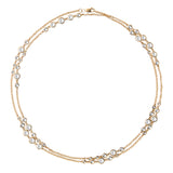 Dorsey - DOUBLE WRAP GRADUATED CLEMENCE NECKLACE, LAB WHITE SAPPHIRE, GOLD