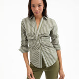 Veronica Beard - Devra Ruched Button-Down Shirt