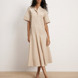 Veronica Beard - Cam Drop-Waist Midi Shirtdress