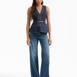 Veronica Beard - Nickleby Belted Peplum Top