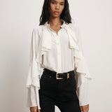 Veronica Beard - Demaris Ruffled Button-Down Blouse