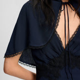 Veronica Beard - Muriel Lace-Trim Maxi Dress