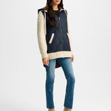 Veronica Beard - Barrows Knit-Sleeve Quilted Jacket