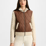 Veronica Beard - Patra Knit-Sleeve Quilted Jacket