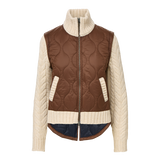 Veronica Beard - Patra Knit-Sleeve Quilted Jacket