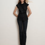 Veronica Beard - Joon Tie-Neck Button-Down Blouse