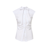 Veronica Beard - Joon Tie-Neck Button-Down Blouse