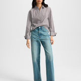 Veronica Beard - Draymond Striped Cuff-Sleeve Shirt