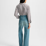 Veronica Beard - Draymond Striped Cuff-Sleeve Shirt