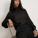Veronica Beard - Alyssa Silk Turtleneck Blouse