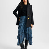 Veronica Beard - Graeme Silk Midi Skirt
