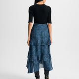Veronica Beard - Graeme Silk Midi Skirt