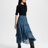 Veronica Beard - Graeme Silk Midi Skirt