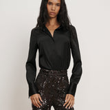 Veronica Beard - Monique Silk Button-Down Shirt