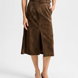 Veronica Beard - Alexie Suede Midi Skirt