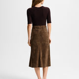 Veronica Beard - Alexie Suede Midi Skirt