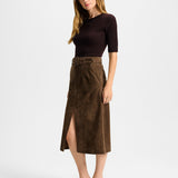 Veronica Beard - Alexie Suede Midi Skirt