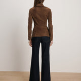 Veronica Beard - Wittaker Suede Button-Down Shirt
