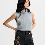 Veronica Beard - Mazzy Brushed Cashmere Sleeveless Sweater